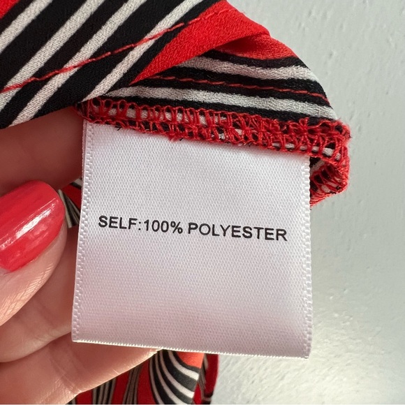 Rose + Olive Sleeveless Burnt Orange Stripe Tunic - Picture 5 of 8